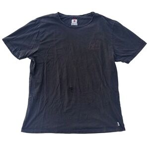 Quiksilver‎ XXL Graphic T-Shirt Faded Black Short Sleeve Distressed Dog Print